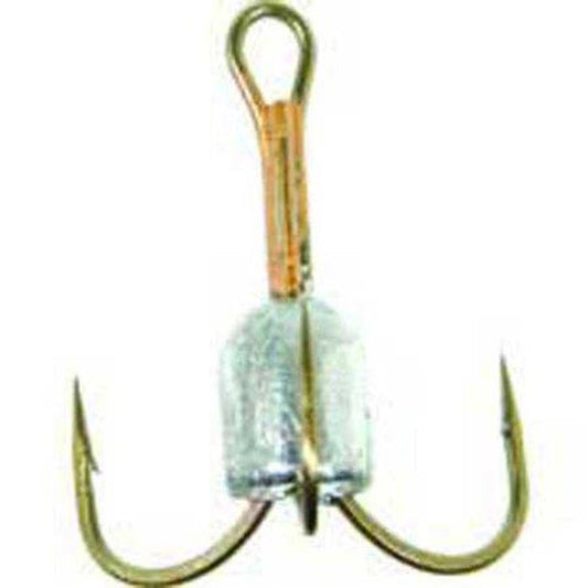 6/0 Eagle Claw Lazer Sharp Weighted Snagging Hook, Size 6/0 Treble Bronze