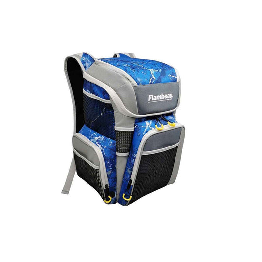 Flambeau 5007 Pro-Angler Soft Tackle Backpack Kinetic Blue w/ Trays