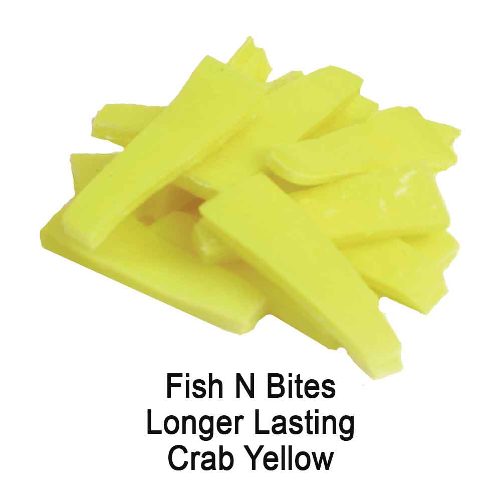 Fishbites 0037 Fish 'n' Strips Crab Longer Lasting Bait Strips, 1 1/2" Yellow