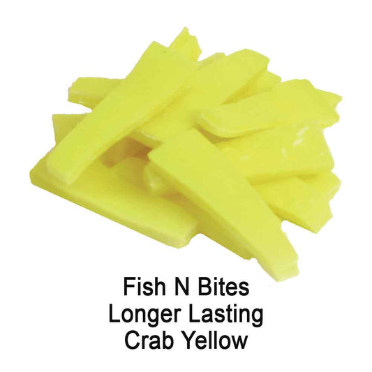 Fishbites 0037 Fish 'n' Strips Crab Longer Lasting Bait Strips, 1 1/2" Yellow