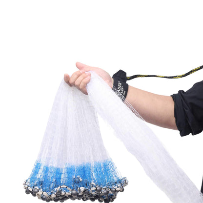 Fitec GS 1000 Ultra Spreader Mullet Cast Net - 6' 6 ft. Radius With 1" Mesh and 1 Lb of Lead Per Foot.