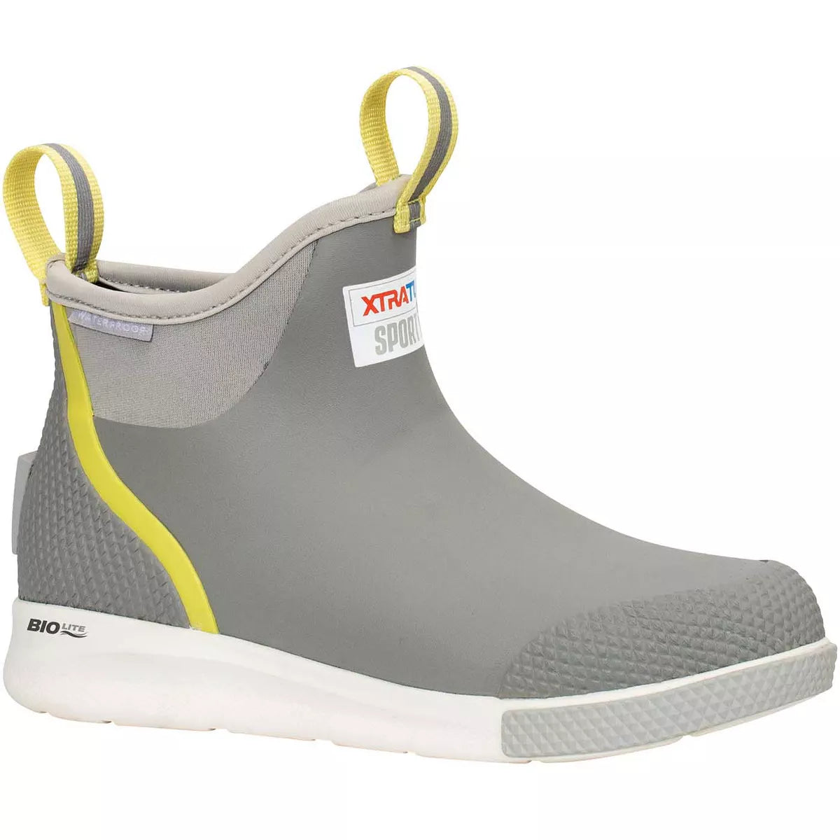 Women's Xtratuf Ankle Deck Boot Sport ADSW108 Gray Yellow Grey