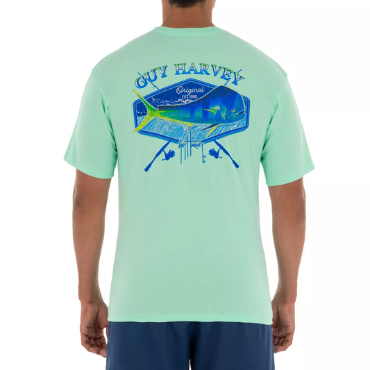 Guy Harvey T-shirt Short Sleeve Mahi w/ Pocket - Large.