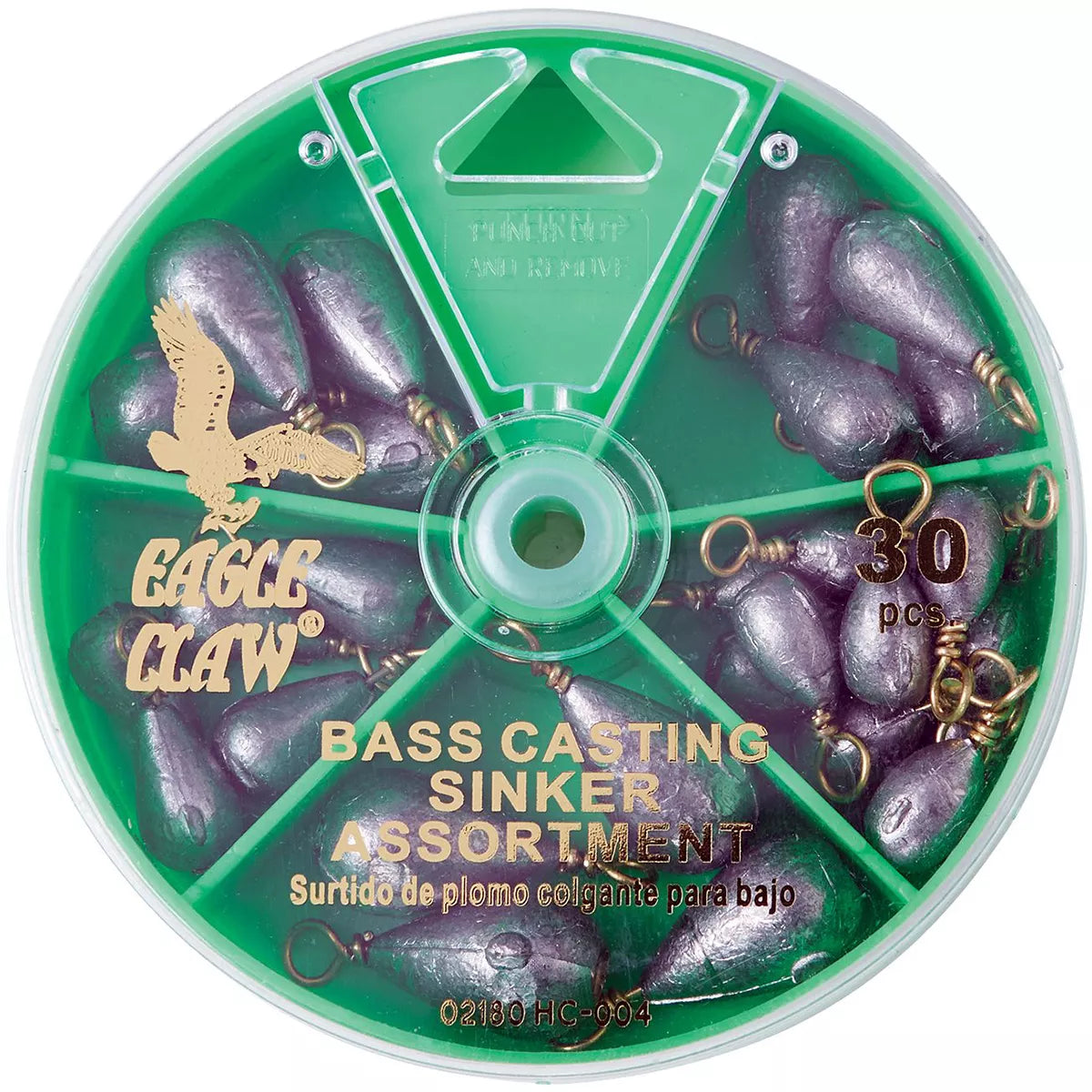 Eagle Claw 02180H-004 Bass Cast Sinker Asst 27Pc