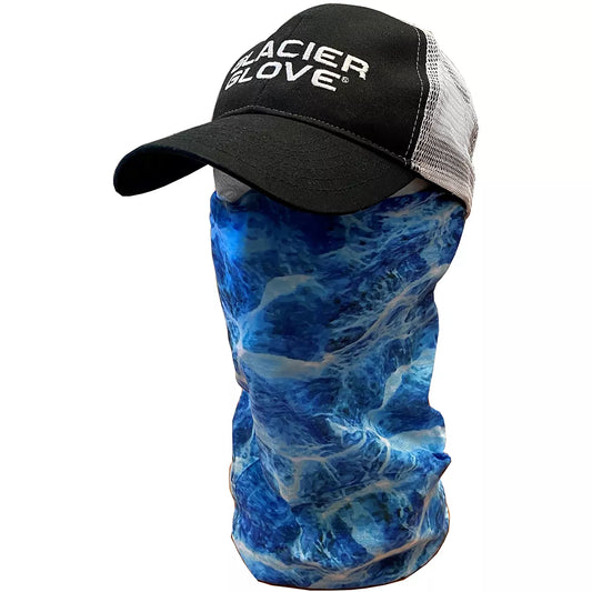 Glacier Universal Face Shield UPF 50+, Blue Camo