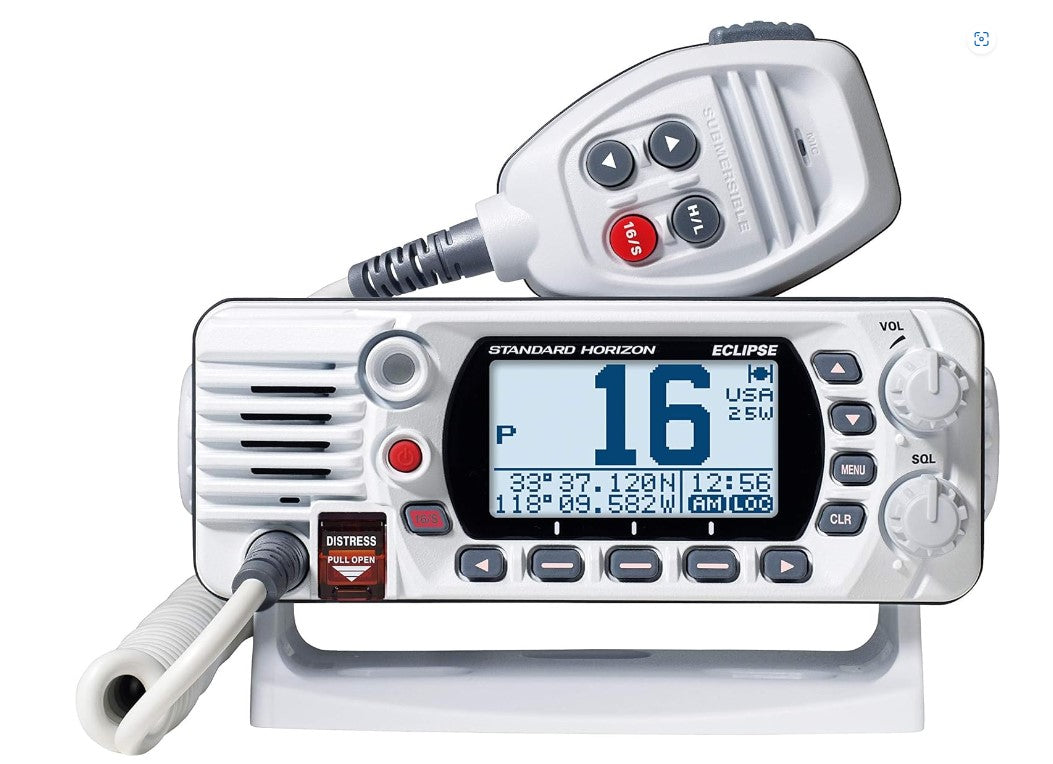 Standard Horizon Eclipse GPS GX1400GPS 25-Watt VHF FM Marine Transceiver - White.