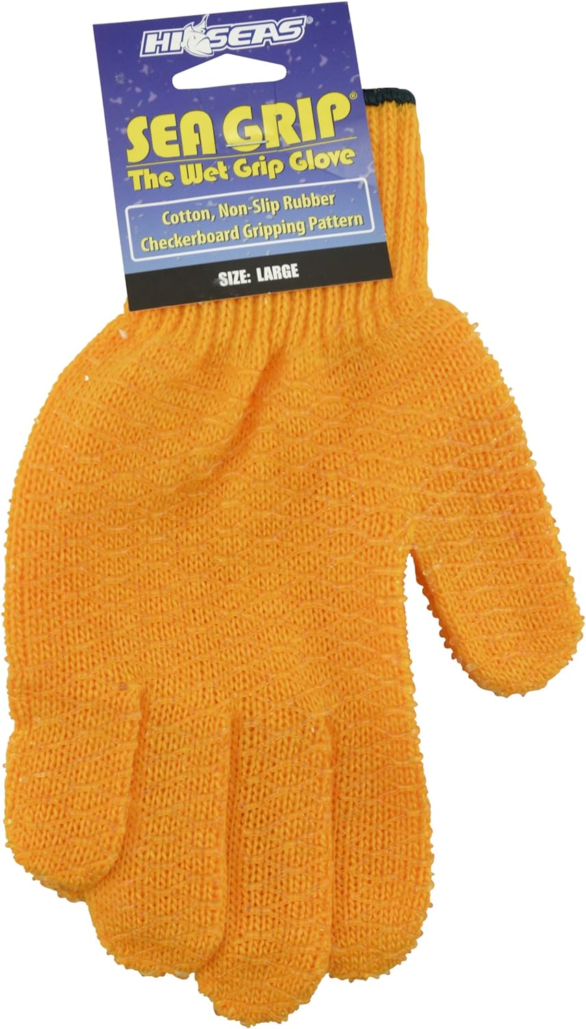 Hi-Seas Sea Grip Non-Slip Pattern Glove, Orange - Large,