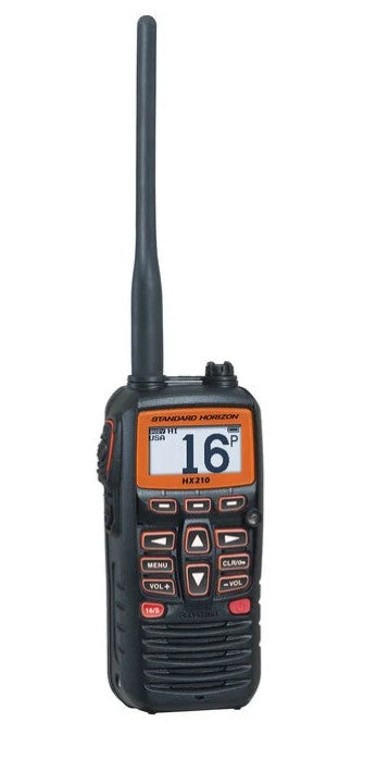 Standard Horizon HX210 Handheld 6 Watt Floating Marine Handheld VHF.