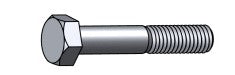 WaterLand Bolt 1/2"-13 x 4" Hex Head Zinc Plated.