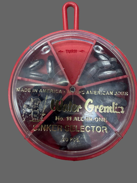 Water Gremlin #11 RubberCore Snap-Loc Dipsey Bass Sinkers 20pcs
