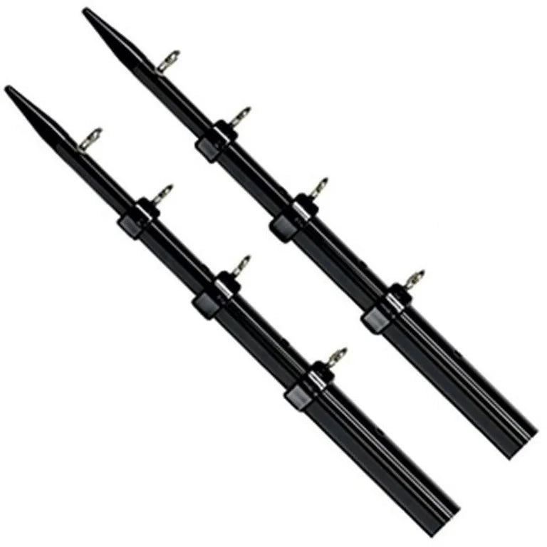 Tigress XD Telescoping Aluminum Outrigger Poles - 15' - 1-1/8" OD - Black.