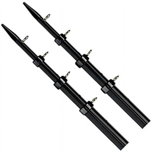 Tigress XD Telescoping Aluminum Outrigger Poles - 15' - 1-1/8" OD - Black.