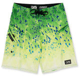 Pelagic Sharkskin Dorado Fishing Shorts - Green - 34