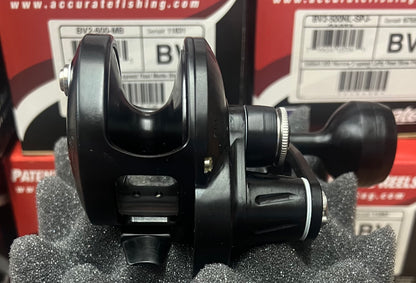 Accurate Valiant 500 Narrow Single Speed Reel - BV-500NL-MB  Matte Black - Left-Hand