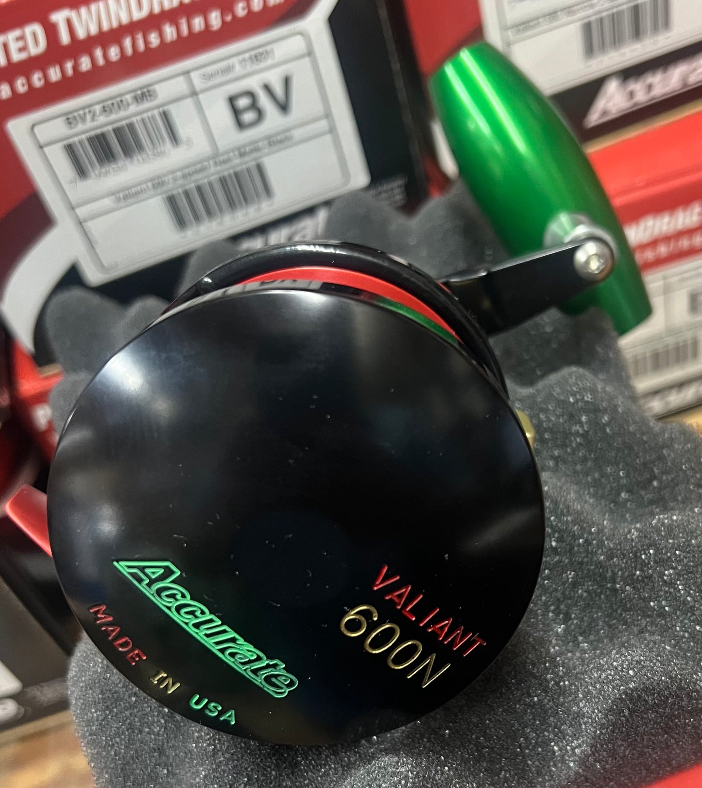 Accurate BV2-600N-SPJ Custom Rasta Valiant Narrow 2 Speed Slow Pitch Conventional Reel