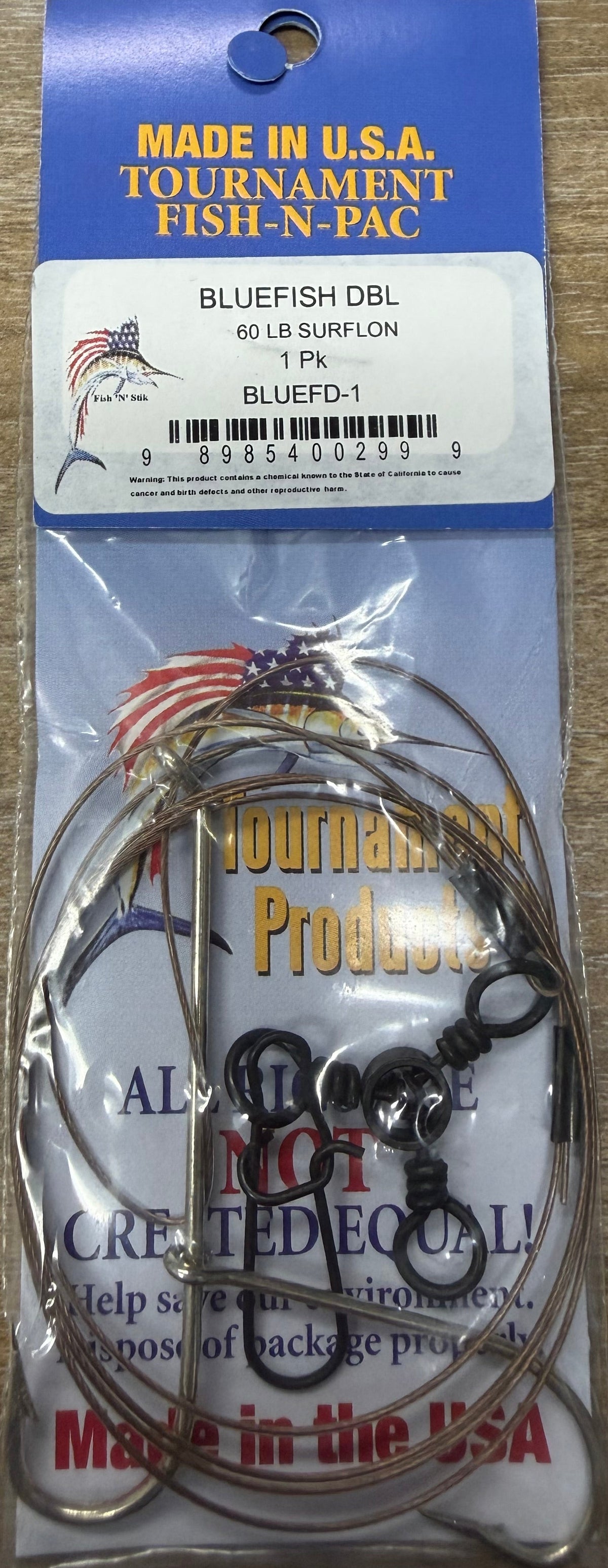 Tournament Fish-N-Pac Bluefish Double Bait Rig
