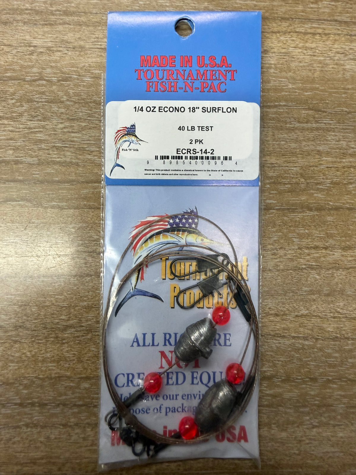 Tournament Fish-N-Pac 40lb Wire Leader Egg Sinker 2 Pack