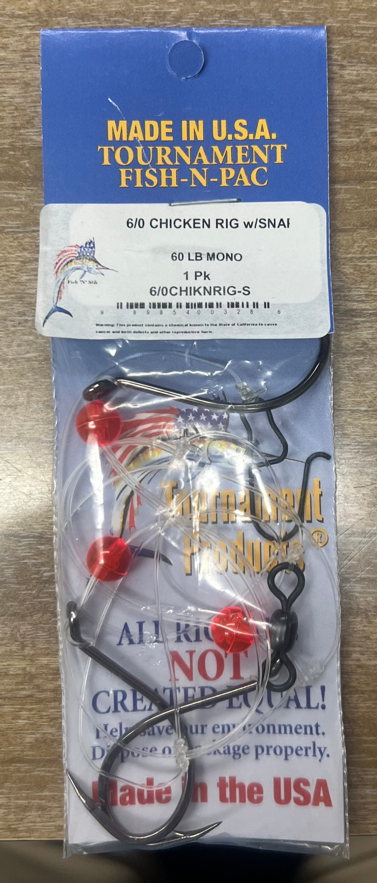 Tournament Fish-N-Pac Chicken Rigs Mono – Tuppens