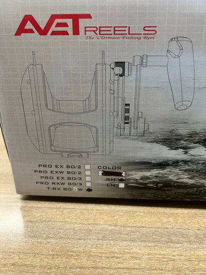 Avet T-RX W80/3 Quad 3 Speed Reel Black