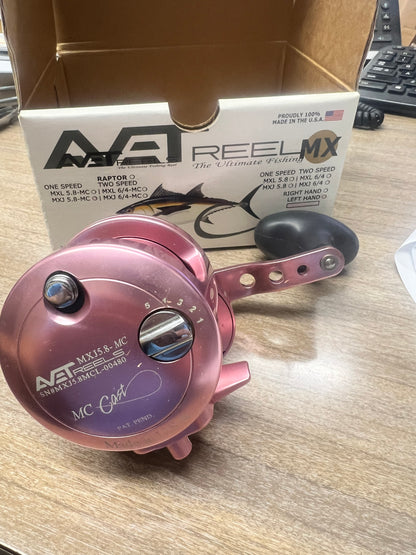 Avet Reels MXJ 5.8 MC LH Master Cast Control Special Pink Lefty Left Hand Reel