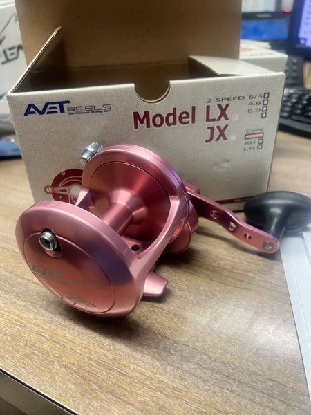 avet discount reels raptor lx pink Avet Reels LX 6/3 LH Special Lefty Left Hand Two Speed Pink Reel – Tuppens