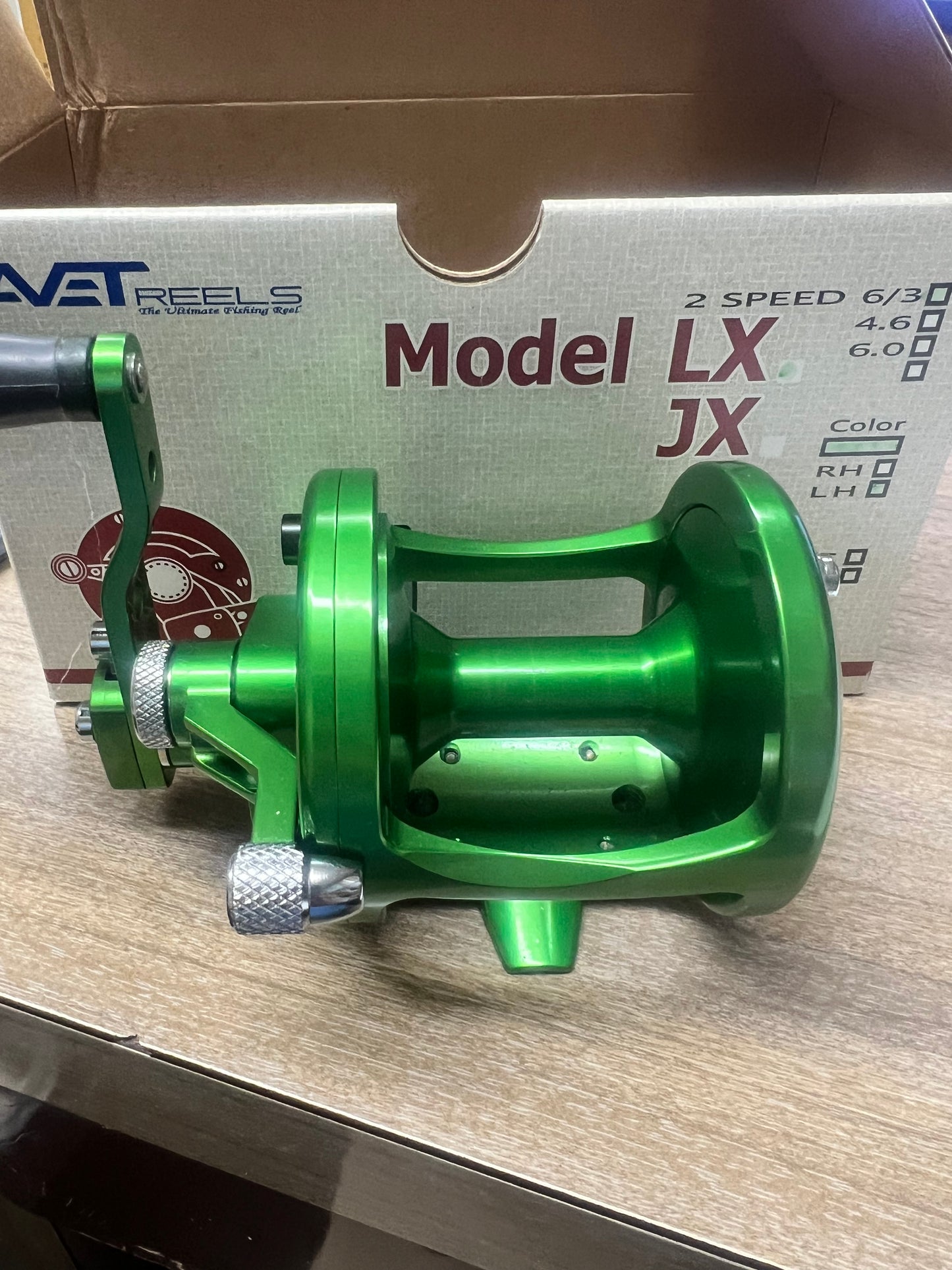 Avet Reels LX 6/3 LH Special 2 Speed Left Hand Two Speed Green Reel
