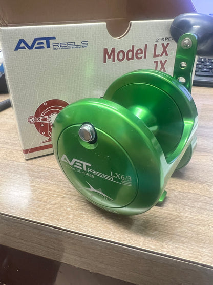 Avet Reels LX 6/3 LH Special 2 Speed Left Hand Two Speed Green Reel
