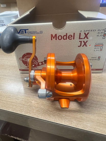 Avet Reels JX6.0 MC LH Special Orange Lefty Left Hand Master Cast Control.