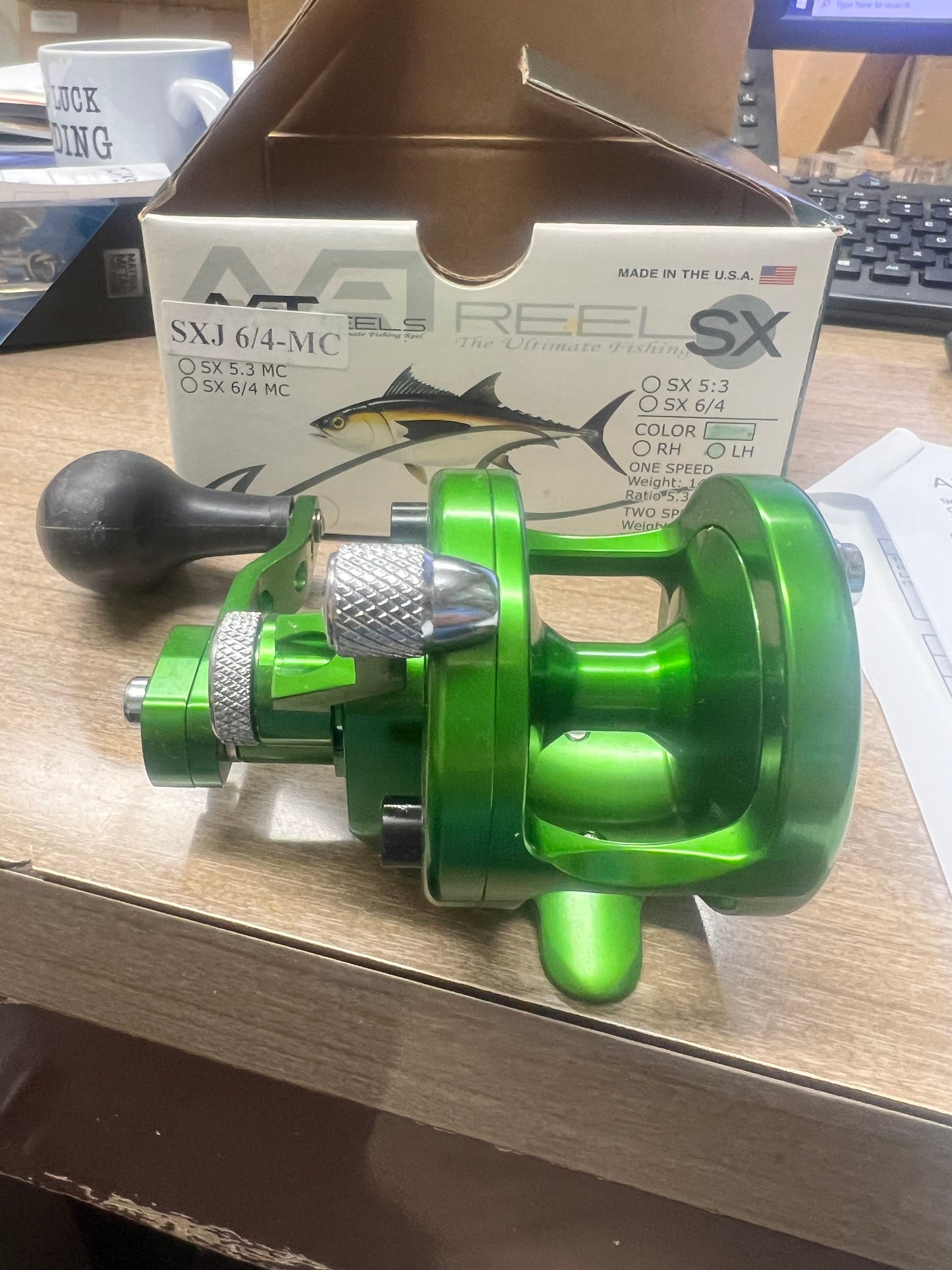 Avet Reels SXJ 6/4 MC LH 2 Speed SPECIAL Green Master Cast Lefty Left Hand Reel