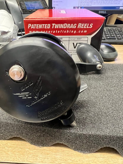 Accurate Valiant 2 600 VT2-600-MB 2 Speed Custom Matte Black V2 Reel