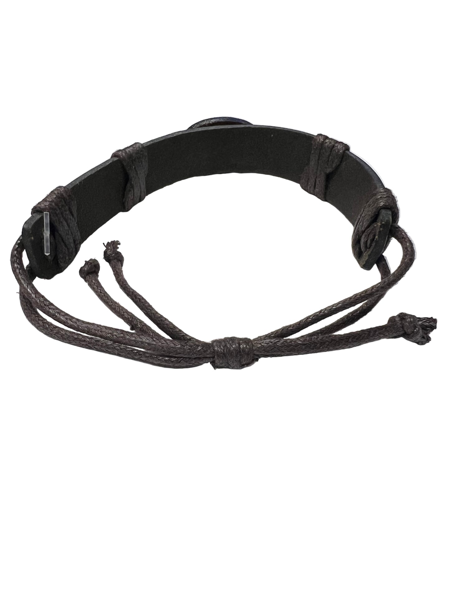 Zep-Pro 5/8"Burnished Leather Anchor Concho Bracelet.