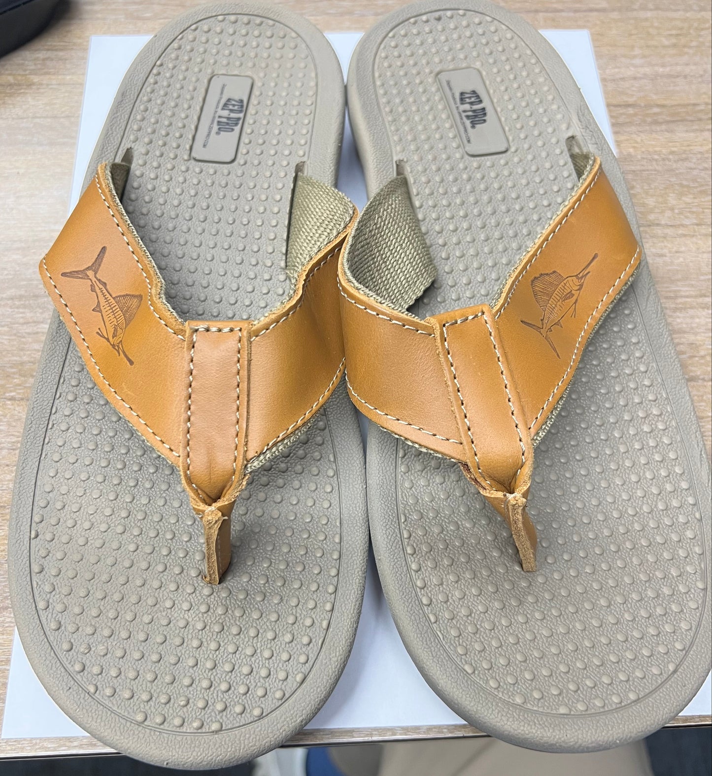 Zep-Pro Sandals Sailfish Leather Strap – Made in USA