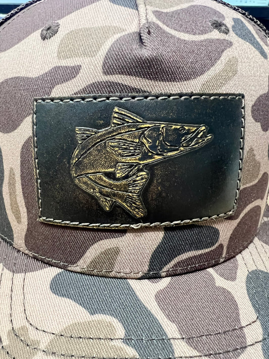 Zep-Pro Richardson Hat Old School BrownCamo Leather Patch Snook