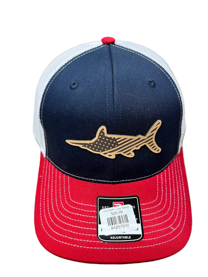 Lost Wando - USA Marlin Patch Red White Black Richardson Hat