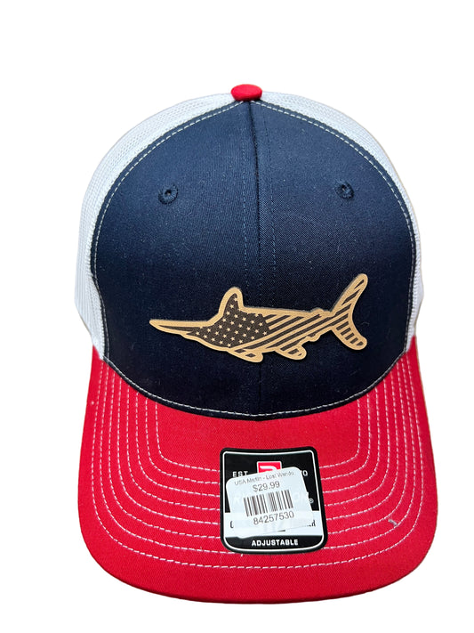 Lost Wando - USA Marlin Patch Red White Black Richardson Hat