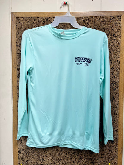 Tuppen's Hogfish Long Sleeve Seafoam Green Performance T-Shirt