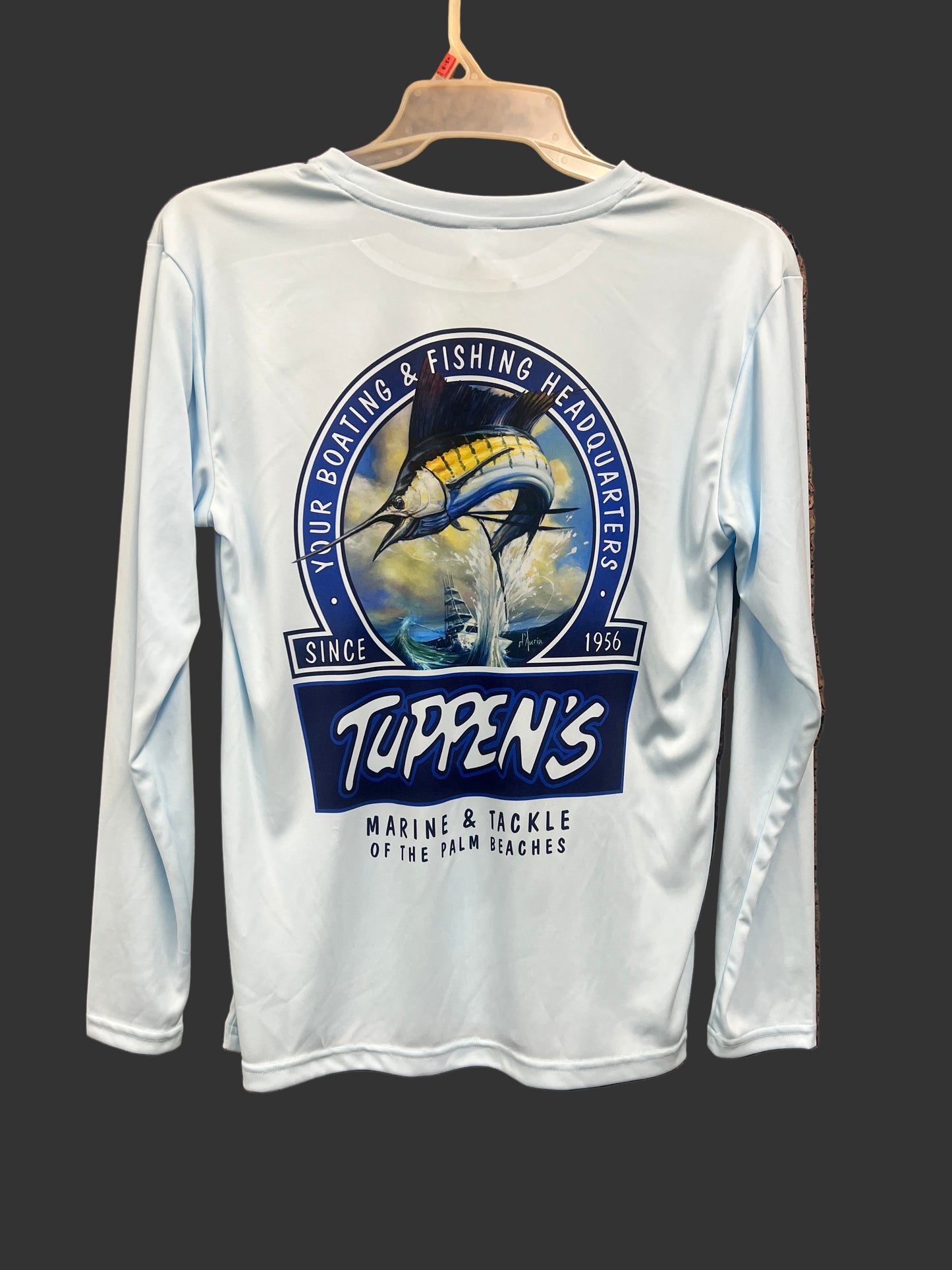 Tuppen's Sailfish Artic Blue Performance Long Sleeve T-Shirt SPF 50