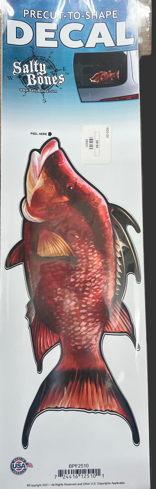 Salty Bones Hogfish Profile Fish Decal BPF2510