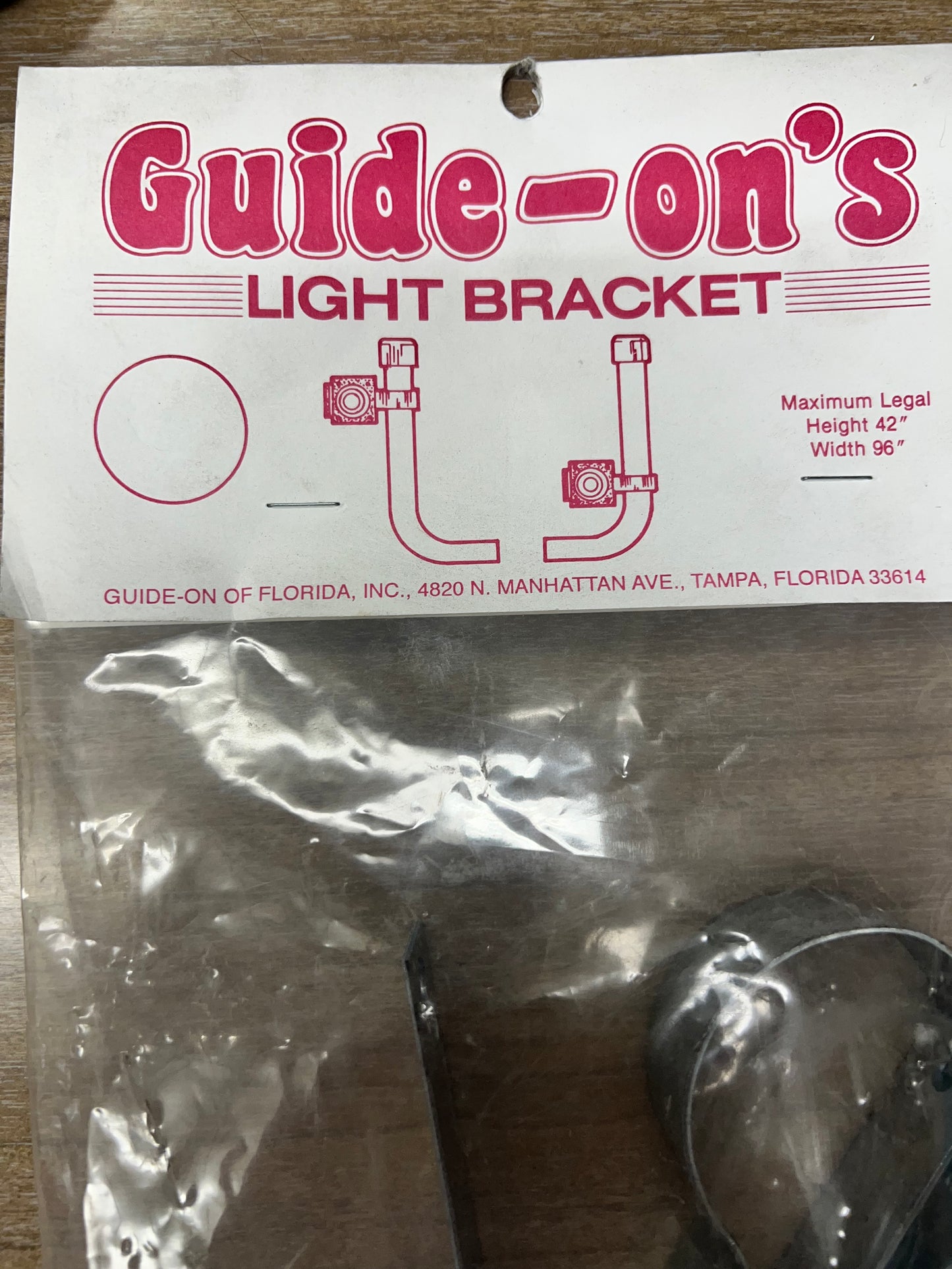 Guide-On's Boat Trailer Guide Light Brackets 2" PVC