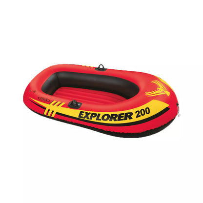 Intex Explorer 200 Inflatable 2 Person River Boat Raft Set with 2 Oars & Pump