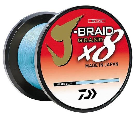 Daiwa J-Braid x8 Grand 40lb. 3000Y – Island Blue.