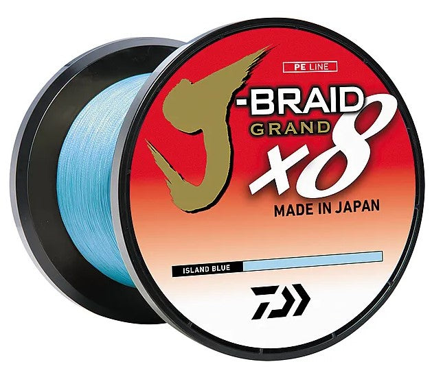 Daiwa J-Braid x8 Grand 100lb. 3000Y – Island Blue 3000 yds