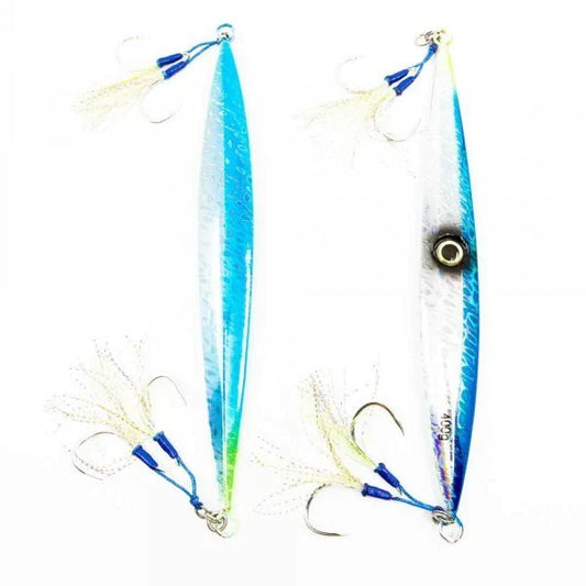 JIGS R US V2 SLOW PITCH JIG JRU122-300G TORPEDO Blue Glow