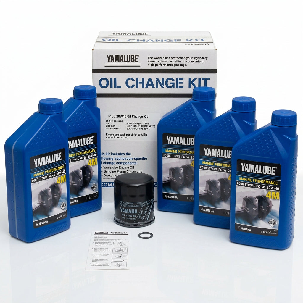 Yamaha OEM F150 - F200 20W-40 Oil Change Kit, Yamalube. LUB-MRNMR-KT-20.