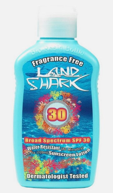Land Shark Broad Spectrum Sunscreen - Fragrance Free - 4 Ounce.