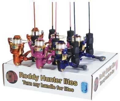 Master Fishing Roddy Hunter Light LED Combo Mini Spin 2' 1-Piece Asst Colors.