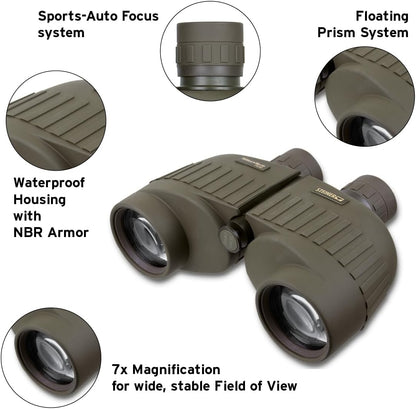 Steiner Optics Military Marine Series 7X50 Green Binoculars - 2038 Free Shipping