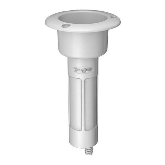 Mate Series Round Rod + Cup Holder Plastic 0 Degree - White