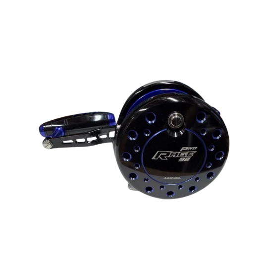 Maxel Rage Pro 90 Custom Black Blue Conventional Reel Right Hand