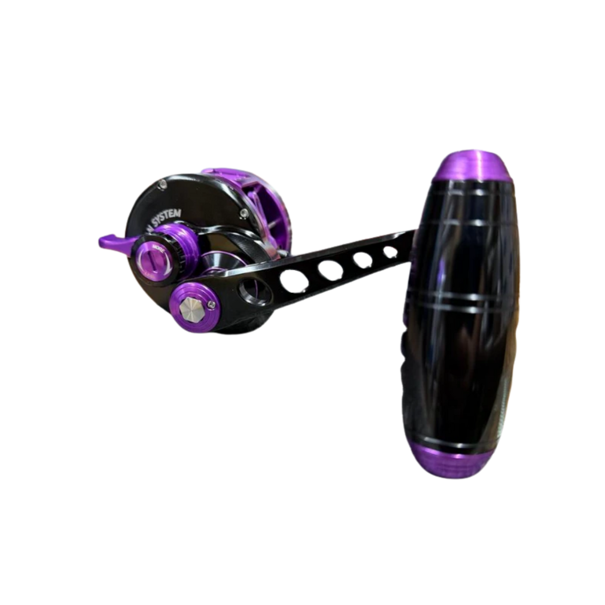 Maxel Armory 35 Level Wind Custom Black Purple Conventional Reel Right Hand